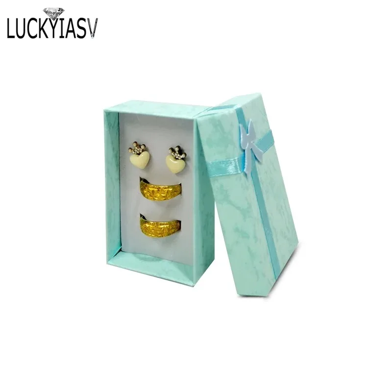 Wholesale Assorted Colors Jewelry Sets Display Box Necklace Earrings Ring Box 5*8*2.5cm Packaging Gift Box Mixed 24pcs/Lot