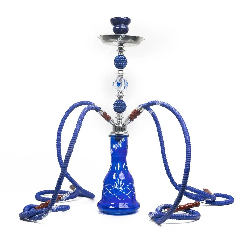 

Double four-tube medium Arab shisha medium pot metal high-end KTV bar glass pipe