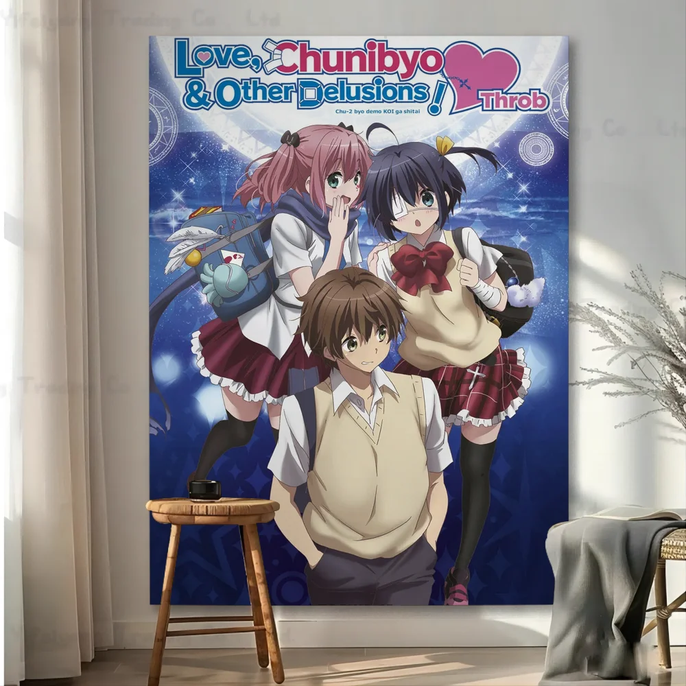 Гобелен Love, Chunibyo & Other Delusions, гобелен в стиле аниме, хиппи, цветы, настенные ковры, декор в общежитии, настенный домашний декор