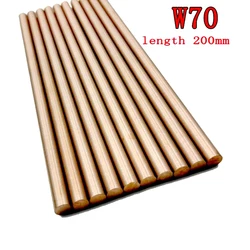 1Pcs W70 Tungsten Copper Bar 1mm 1.5mm 2mm-10mm Diameter Tungsten Copper Alloy Good Electric Spark Put Electric Rod Length 200mm