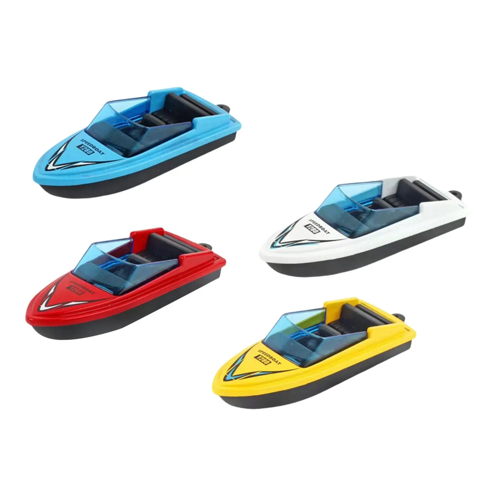 4-delig motorbootmodel speelgoed micro landschapsdecoratie voor kinderen jongens meisjes