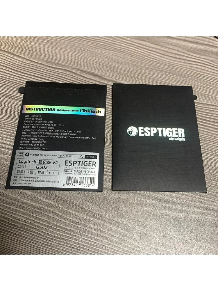 Tiger Gaming Ice Version Mouse Skates, Pés para Logitech G502, Herói com fio, RGB Protector Spectrum, Mouse para jogos ajustáveis