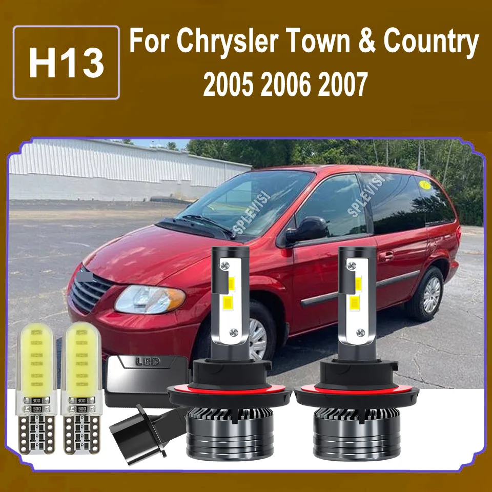 

9008/H13 LED 180W Headlights - 6000K Extreme White, Fan & Copper Cooling For Chrysler Town & Country 2005 2006 2007