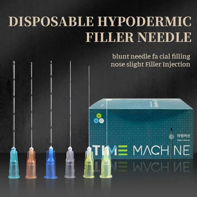 Disposable Medical Sterile Microcannula 25g 50mm 70mm Blunt Tip Micro Cannula Needle For Injectable Hyaluronic Acid Fillers