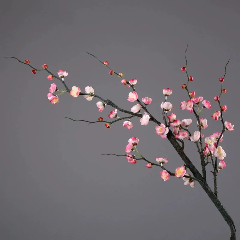 Lebensechte 120 cm künstliche Pflaumenblüten für Zimmer, Hochzeit, gefälschter Pflaumenblütenzweig für Desktop-Vase, Dekoration, Geburtstagsfeier – Detail 5