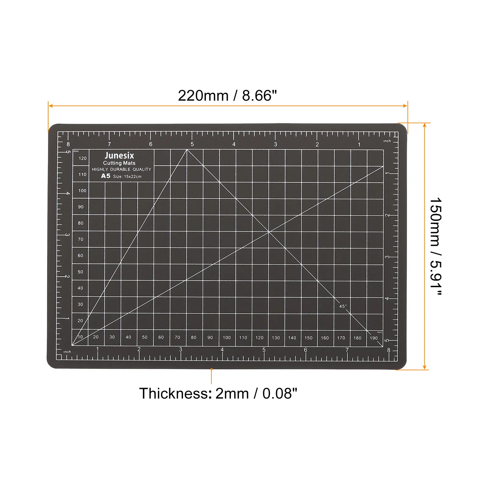 Imagem -03 - Double Sided Cutting Mats para Hobbyist Rotary Fabric Mat Self Recover Sewing Faça Você Mesmo Craft Design Criativo a5 Preto e Branco Pcs