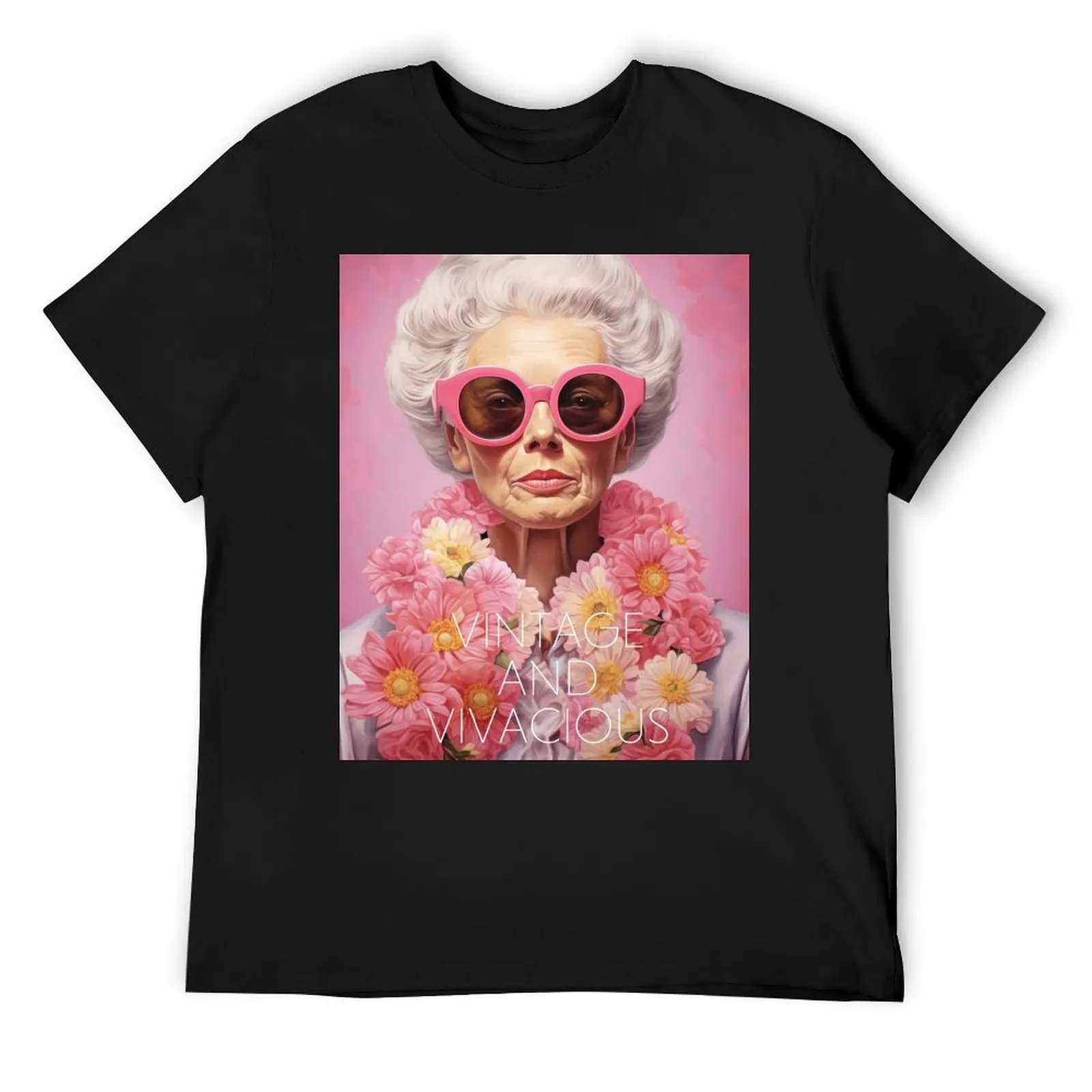 Pink Lady Funny Portrait T-Shirt summer tops shirts graphic tee shirts graphic tees mens t shirts casual stylish