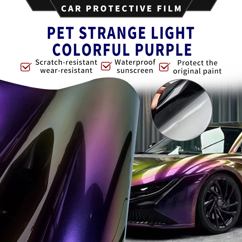 

Car Adhesive Vinyl for Motorcycle High Gloss Car Film Chameleon Midnight Purple Color Change Film Passat Nms Ev9 Accessories F07