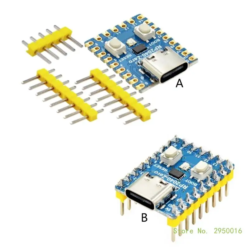 

RP2040-Zero мини макетная плата с предварительно припаянным разъемом на основе микроконтроллера Raspberry RP2040