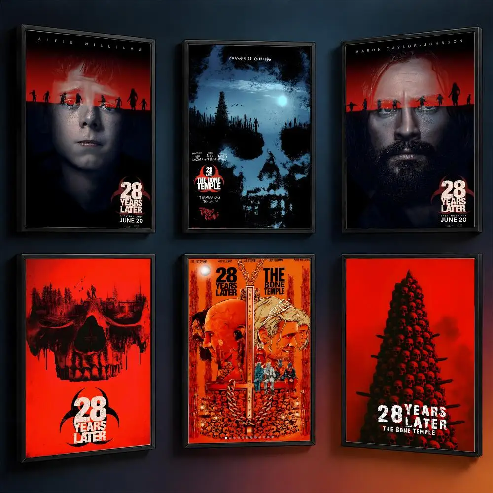 Movie 28 Years Later Bone Temple Poster Wall Art PP Waterproof HD Self Adhesive Modern Home Decor Living Room Apartment Gift