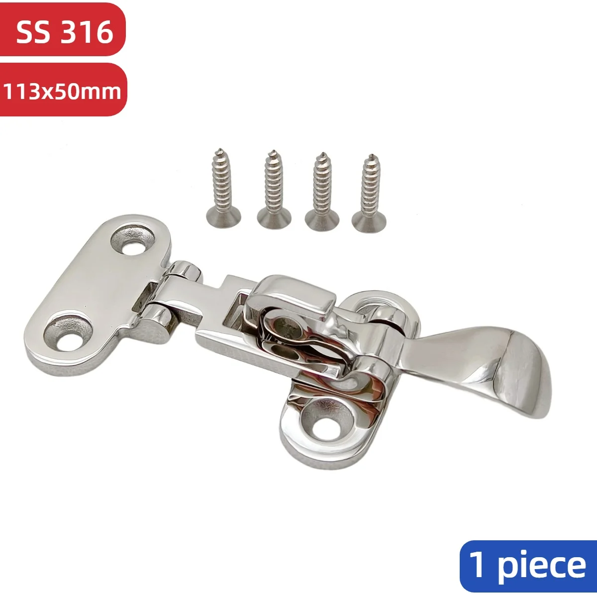 113mm Marine Grade 316 Stainless Steel Boat Accessories Anti-rattle Lockable Hold Down Cabinet Clamp Latch