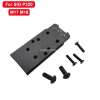 Tactical CNC Metal P320 M17 M18 Rear Sight Mount Plate Base Fit For SIG RnnR SRO Universal Red Dot Sight Pistol Accessories