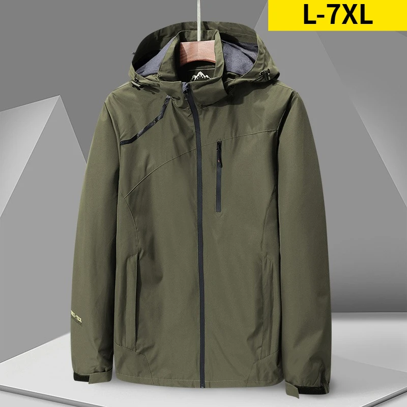 

Men Women Jackets Outdoor Waterproof Windbreaker Unisex Plus Size L-7XL Windproof Rainproof Coat Big Size Couple Jacket Men
