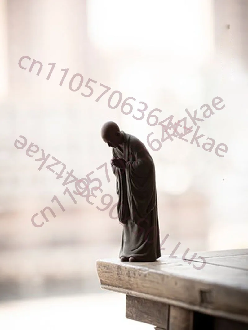 

Chinese Kung Fu Ceramic Buddha Figures, Buddha monk Figurines, Tea Pet Ornaments, Home Decoration, Teaware Accessories