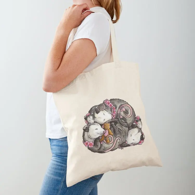 Sleeping Opossums Tote Bag Cloth bag Large bags for women shopping cart bags