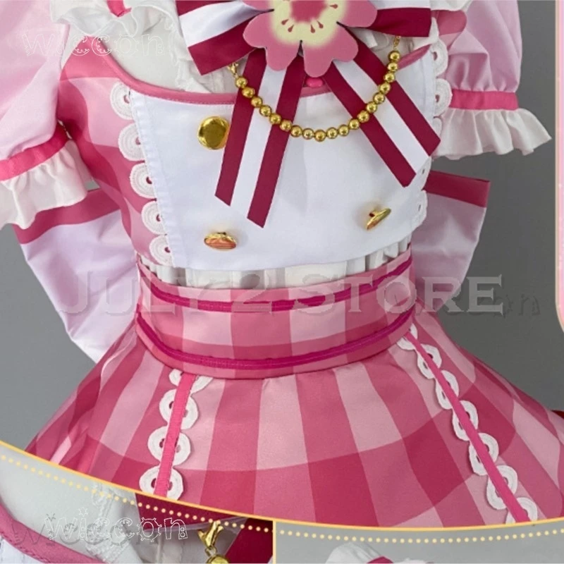 仮装-ハロウィンコスチューム-アイカツ！-星宮いちご-ピンクチェック柄コスプレ-デイリードレス-プリンセス-アニメキャラクター衣装-女性用