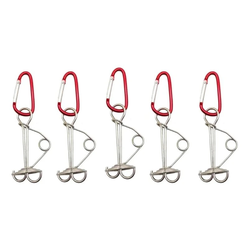 

Outdoors Wind proof Portable Stainless Steel Deck Anchors Peg with Spring Buckle