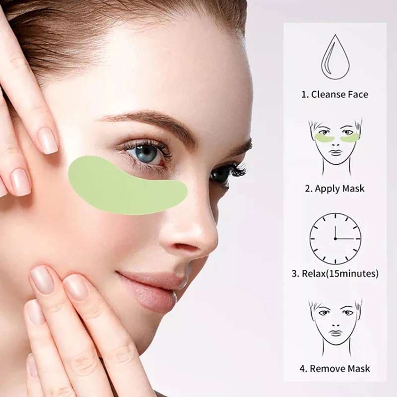 Silicone Eye Patches, Tiras De Levantamento Facial, Anti Aging Pads Da Pele, Remoção De Rugas, Eye Patches, Ferramentas De Maquiagem, 1 Par