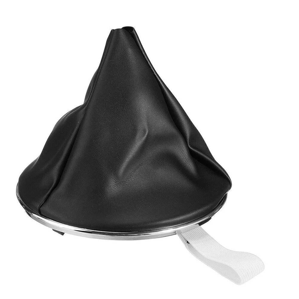 Couvercle de levier de vitesse de voiture en cuir noir, couvercle de botte noir pour Fiat 500C 2007 – 2015, décoration de levier de Transmission