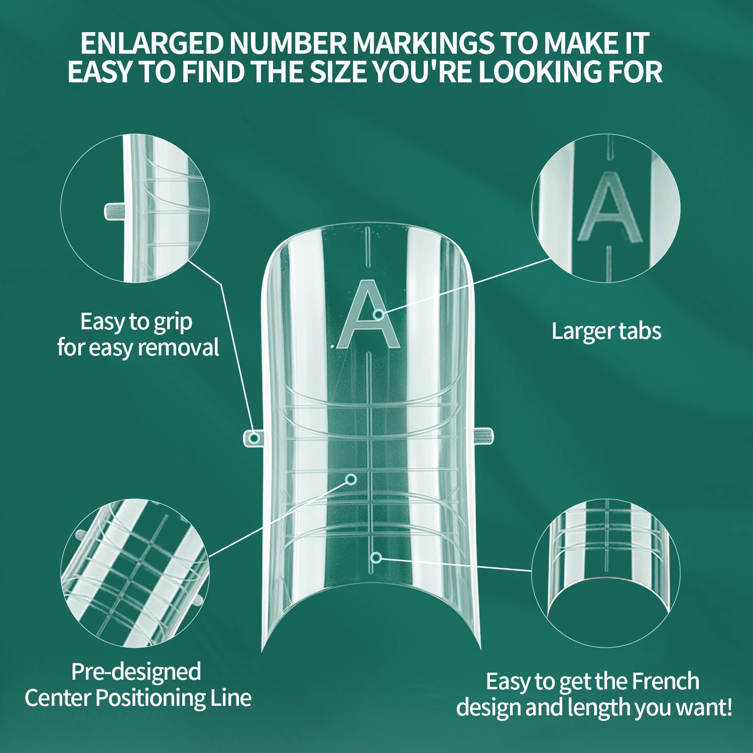 Nailpop 150 pezzi stampi per unghie a doppia forma di punta e unghie rosa trasparente 15 dimensioni con linea di posizionamento centrale estensione superiore del chiodo nail art