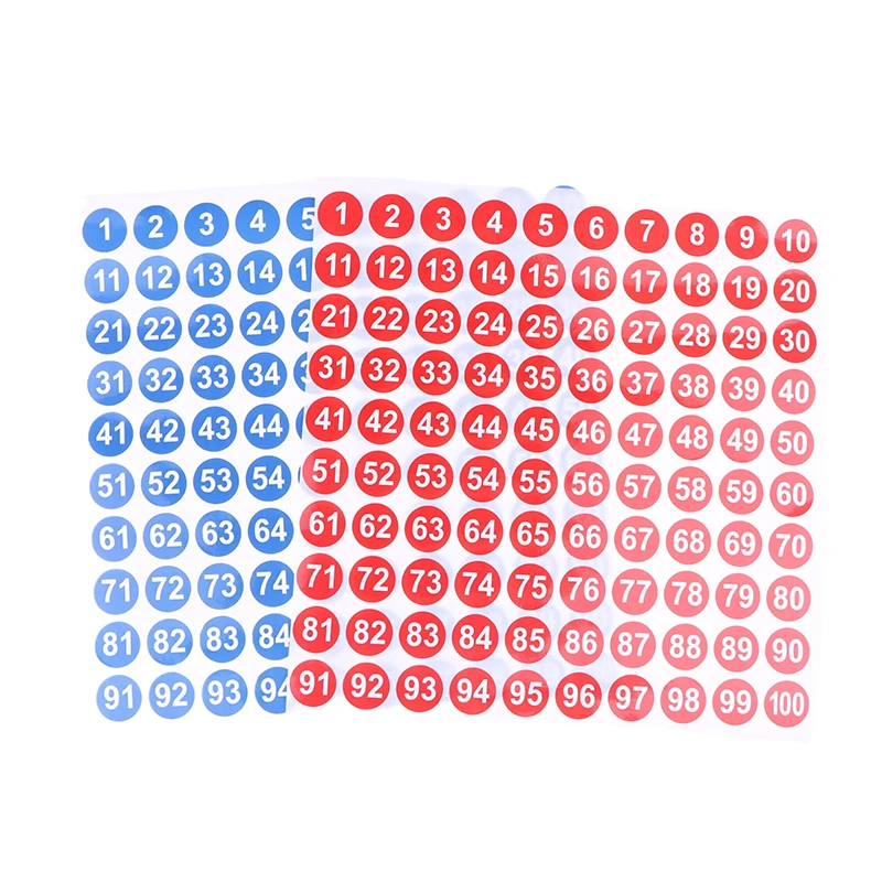 5 시트 번호 스티커 1-100 라벨 번호 스티커 Diy 공예용 네일 폴리쉬 접착제 병 스크랩북 다이어리 문구류