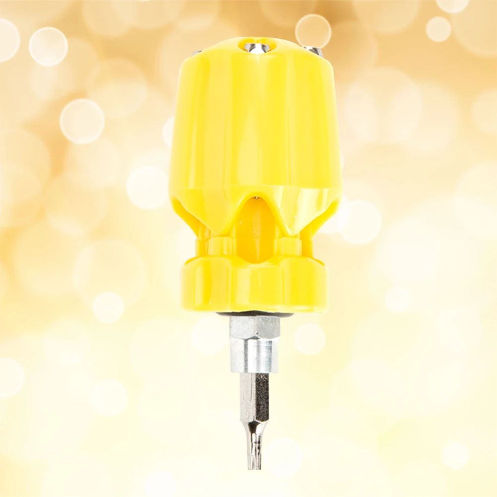 

Screwdriver Set Multi-Function High-Quality Tempered Steel Durable Strong Tips Mini Hand Repair Tools For Home Use Yellow