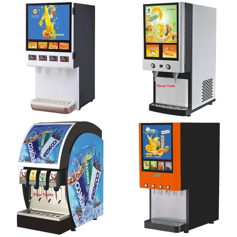 Commercial 4 in 1 Export Beverage Machine Carbonated Self-service Coke Maker Hot Drink Dispenser for Business Use