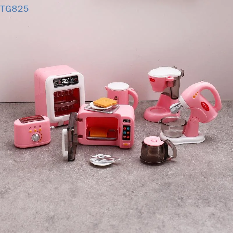 【AN】【AN】1Set 1:12 Dollhouse Miniature Coffee Machine Egg Beater Home Appliances Decor Toy Doll House Accessories