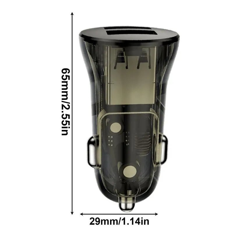 Caricabatteria da Auto 12/24V 48W adattatore per caricabatterie Super veloce doppio tipo-C e caricabatteria da Auto per cellulare a USB-A porte per