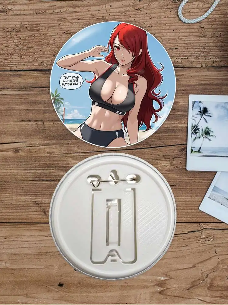 Kirijou Mitsuru Game Anime Character Soft Button Badge Brooch anchor Peripherals Pin Clothes Fandom Hat 58mm Pendant Tinplate