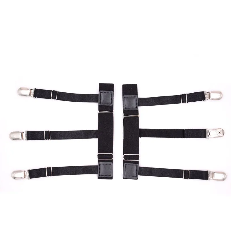 1 Pair Mens Shirt Stays Garters Suspenders Braces For Shirts Gentleman Leg Elastic Men Shirt Suspenders Garter Holder Business