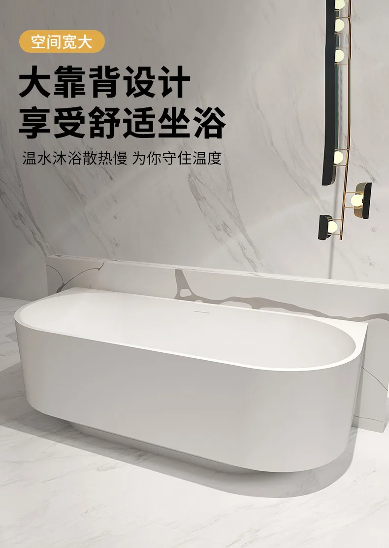 

Отдельностоящая ванна из искусственного камня для дома, интегрированная в интерьер отелей и гостевых домов, популярная у блогеров.