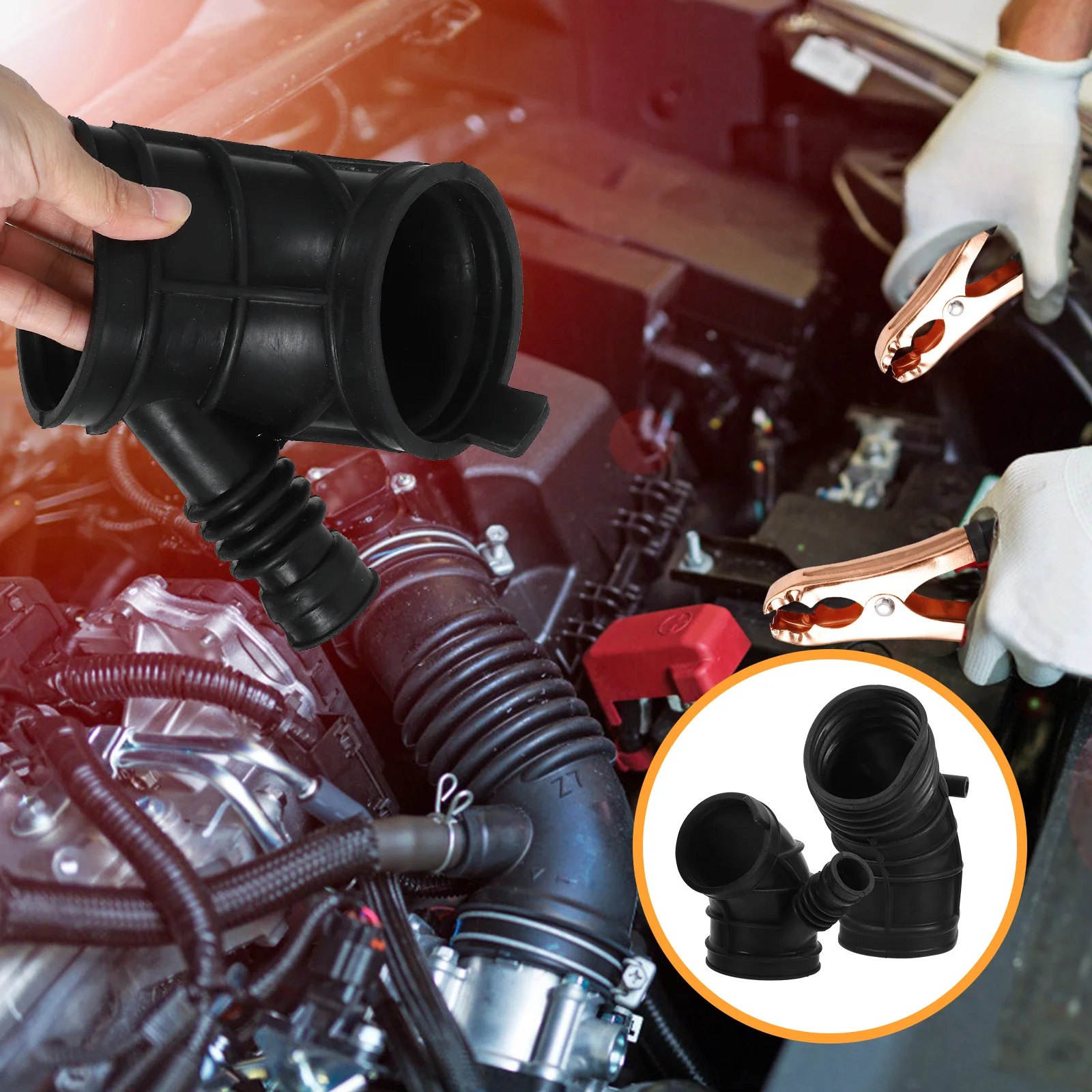 

1 комплект, автомобильный воздухозаборный шланг двигателя, сменный впускной канал, трубка воздухозаборного шланга для автомобиля, прочный, надежный, эффективный поток воздуха