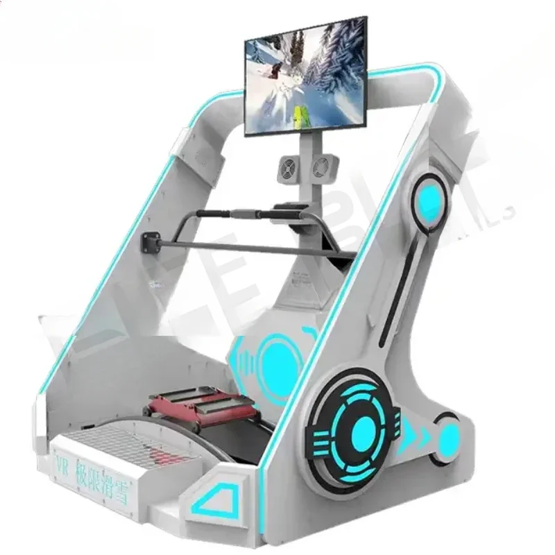 Indoor sports coin operated skiing VR virtual game standing exercise fitness racing simulator skiing game console