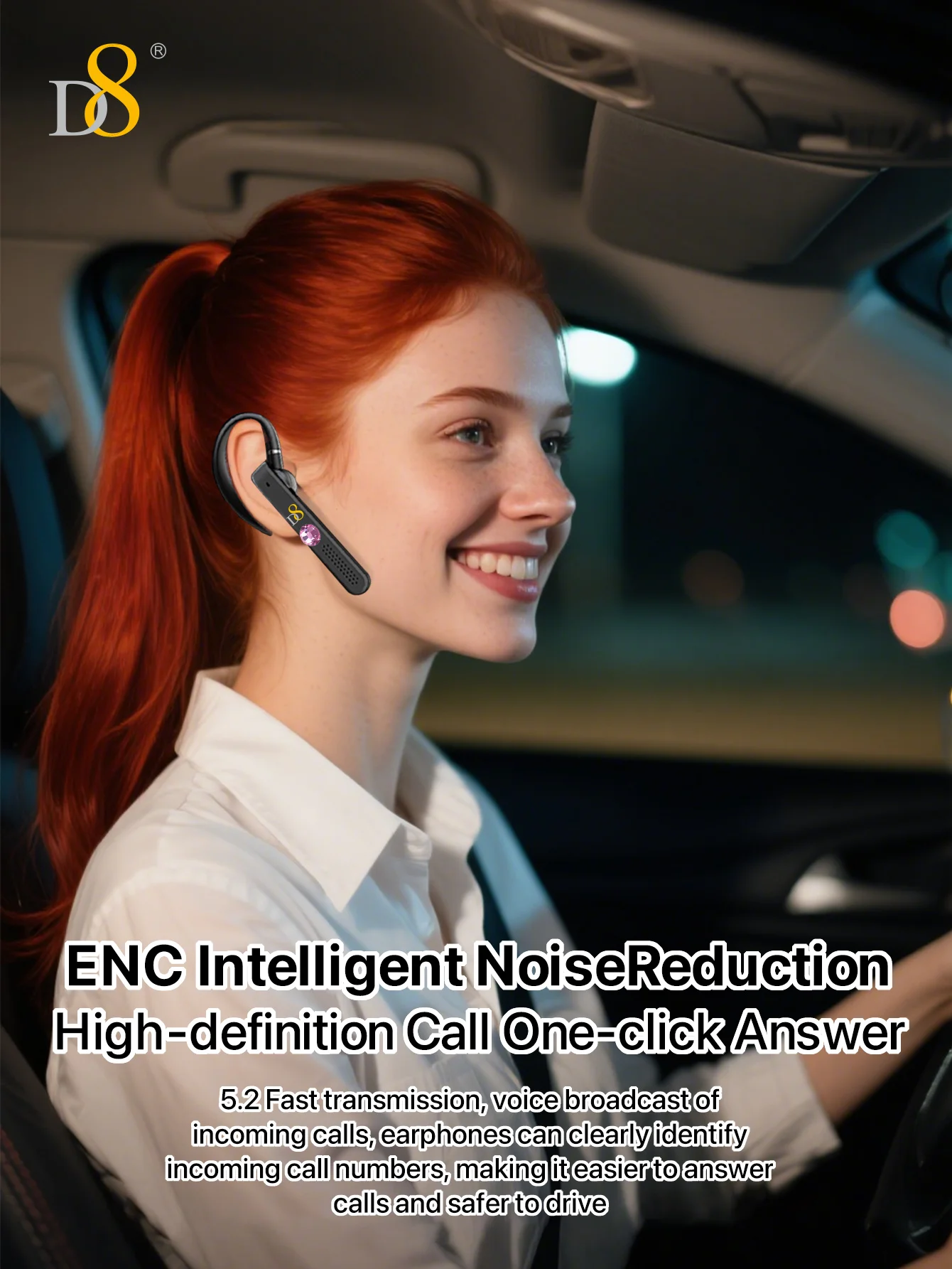 D8 Single Ear Wirel… - image