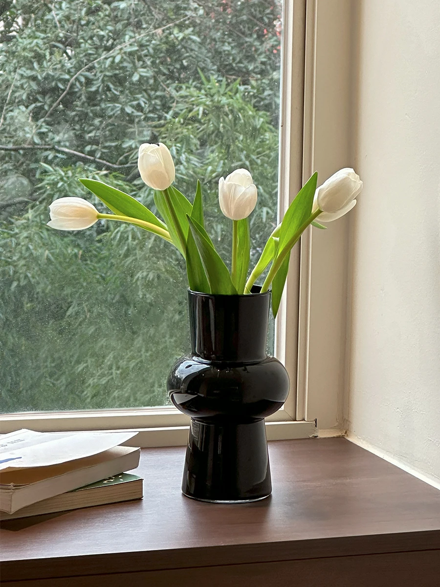 Ornament Living room flower arrangement glass art dining table decoration ornament