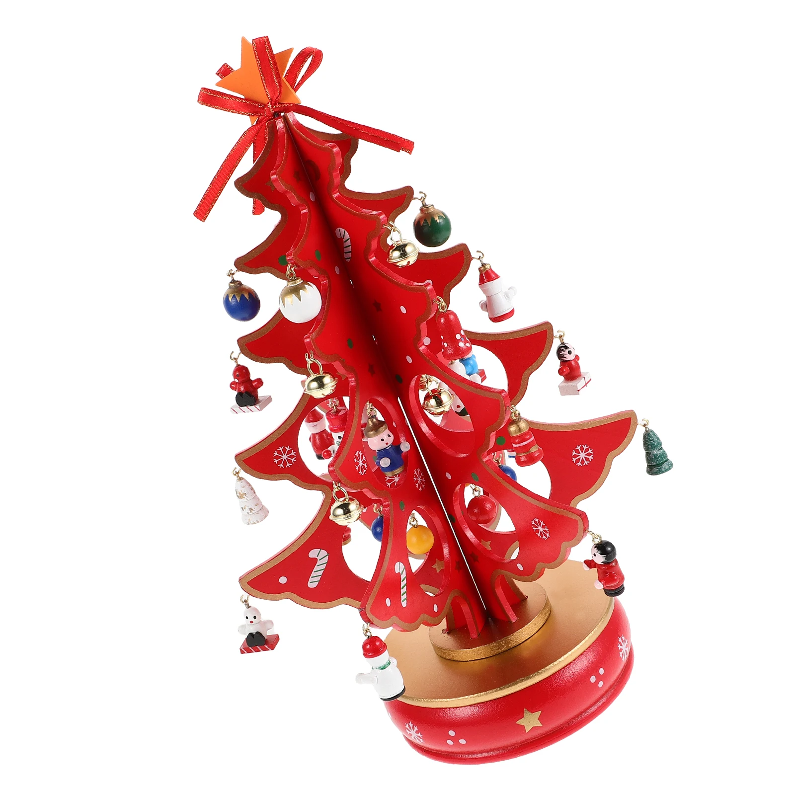 

Colored Lights Christmas Tree Music Box Birthday Bamboo Engraved Boxes