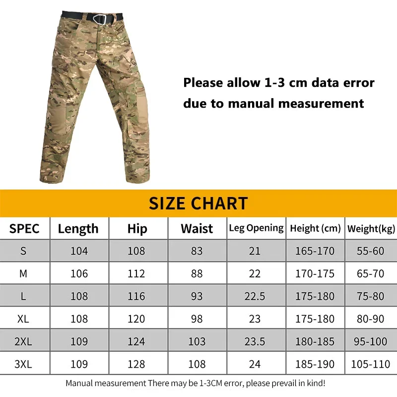 Pantalones cargo impermeables Airsoft y senderismo para hombre - imagen 5