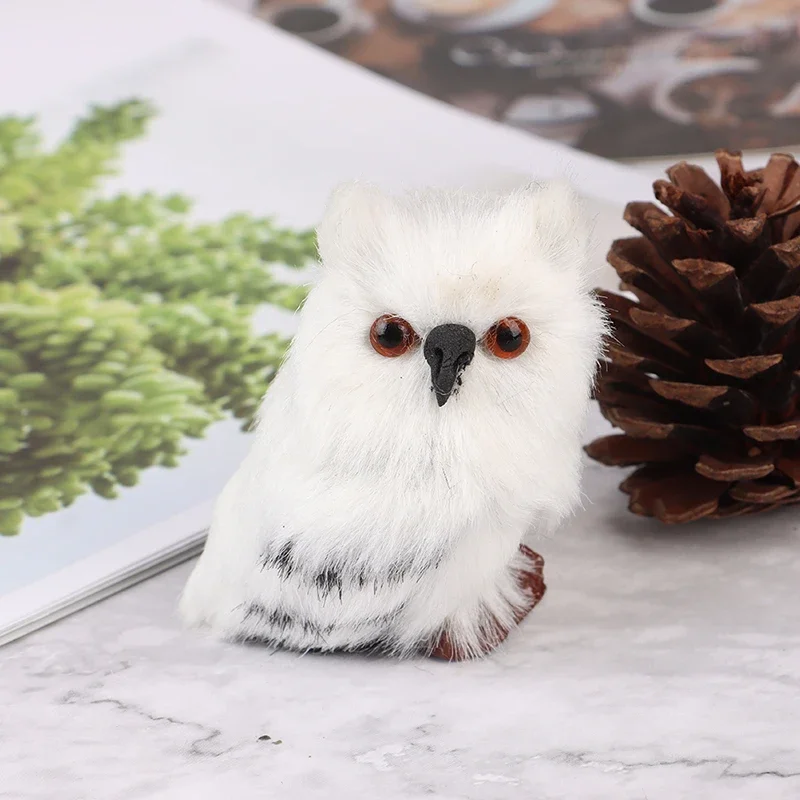 

1Pc Cute Owl Furry Christmas Bird Ornament Decoration Adornment Simulation For Home Decor Gift