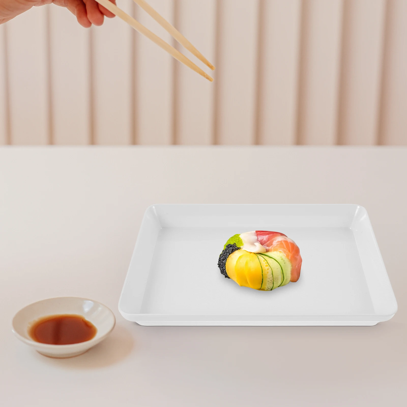 

Snack Plate Large Tray White Color Smooth Surface Multi Functional Safe Home Restaurant Parties Picnics Kitchen Barware Dessert