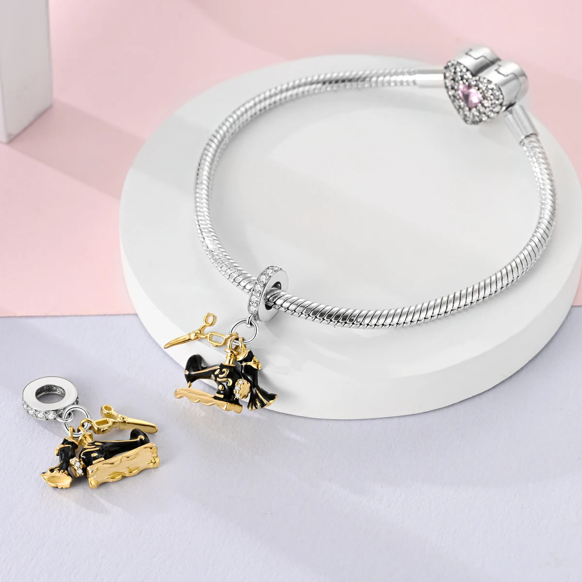 Silver Plated Dangle Charms For Woman Fit Original Bracelet Pendants DIY Fashion Jewelry Gift
