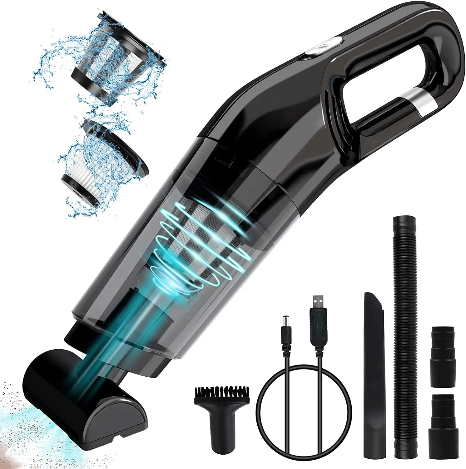 Wireless Car Vacuum Cleaner Handheld Portable Air Blower Function Dust Suction Air Blower Hand Car Home Office Sofa