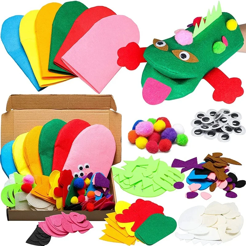 Hand Puppet Making Kit Making Handicraft Felt Toys For Children Make Your Own Sock Puppet