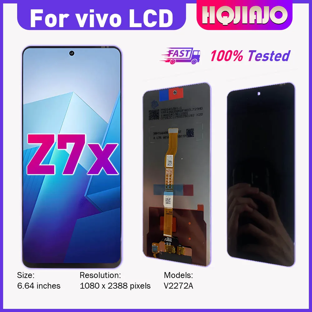 High Quality 6.64' LCD Display Touch Screen Digitizer For Vivo IQOO Z7x 5G V2272A & Z7 5G Z7X V2270A - Replacement Repair Part