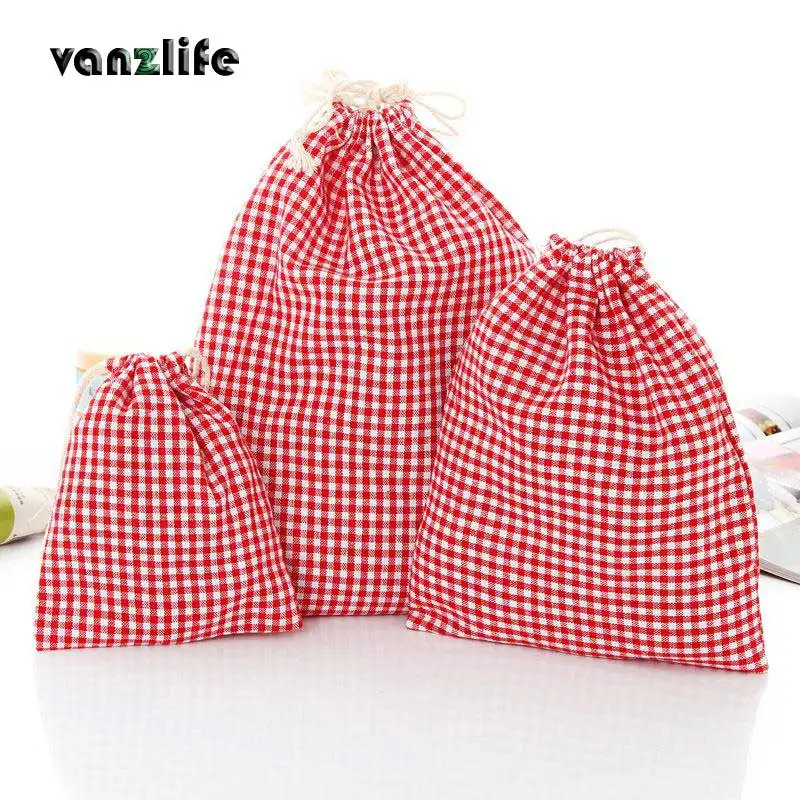 vanzlife cotton handmade burg subpackages organising pouch bags drawstring bags gifts bag