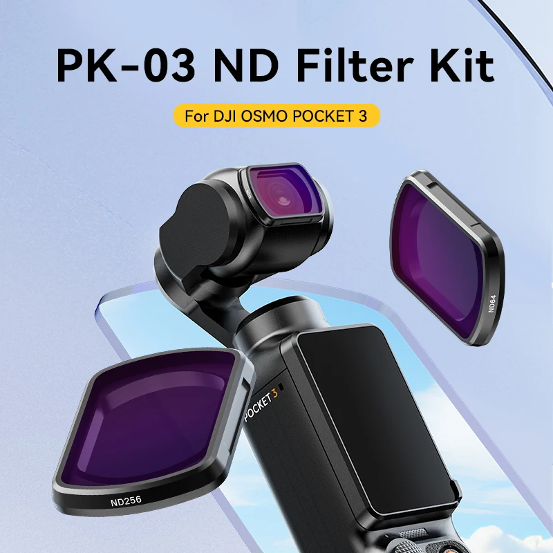 U​lanzi PK-03 ND Filter Kit for DJI OSMO POCKET 3 ND16/64/256 DJI OSMO POCKET 3 Accessories Magnetic Filters Kit