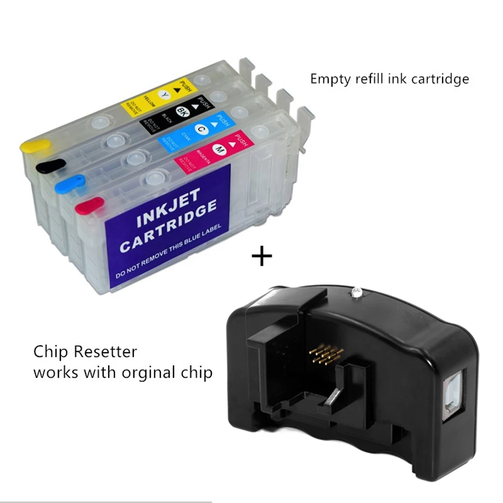 Europe 405 405XL T405 Refill Ink Cartridge Without Chip and Resetter for Epson WF4830 WF4820 WF3820 WF7830 WF7835 WF7840 WF7310