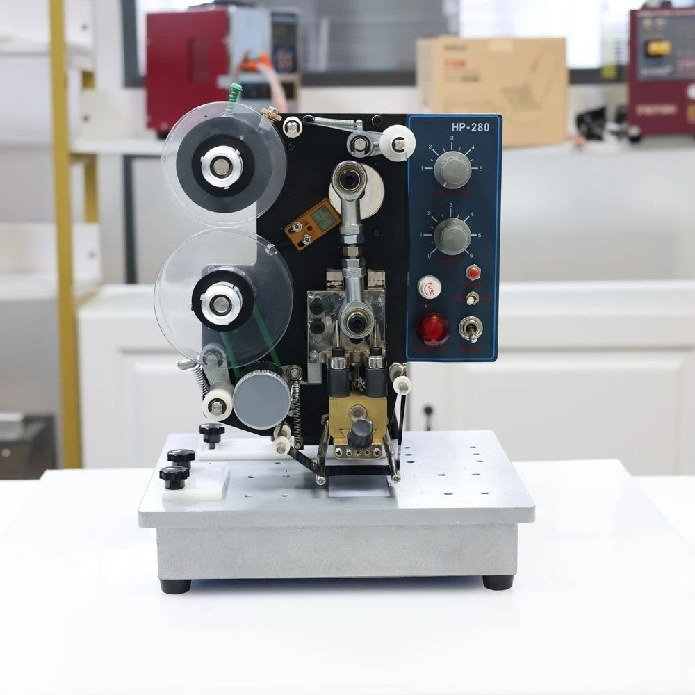 آلة طباعة الشريط HP-280 آلة طباعة التاريخ آلة ختم التاريخ