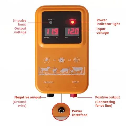 10KM उच्च वोल्टेज इलेक्ट्रिक बाड़ एनर्जाइज़र नियंत्रक खेत जानवरों इलेक्ट्रिक बाड़ एनर्जाइज़र शेफर्ड पशुधन पोल्ट्री उपकरण नए 8 best sales इलेक्ट्रिक शेफर्ड - №6