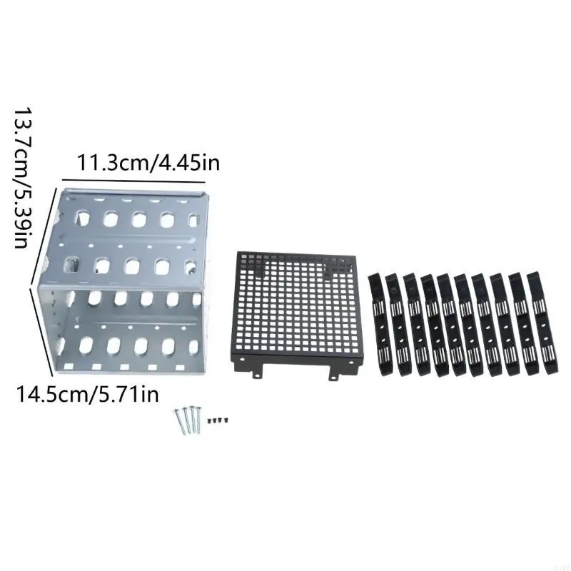 E1PF Cage Cage Hard Disk Rack Rack Стальница из нержавеющей стали с лодочным кронштейном для вентилятора для компьютера